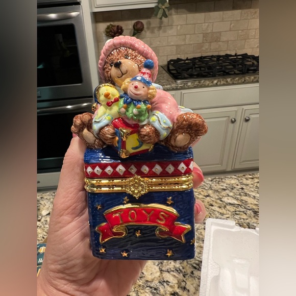 Vtg. Traditions Christmas Teddy Bear Keepsake Box - Picture 7 of 14
